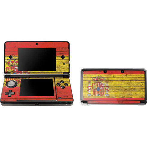 Spain Flag Dark Wood Nintendo Skins